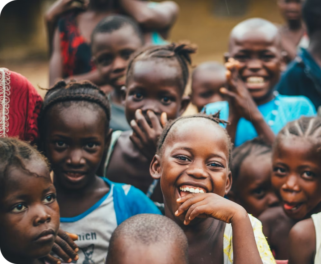 Smiling children benefiting from Vonza outreach